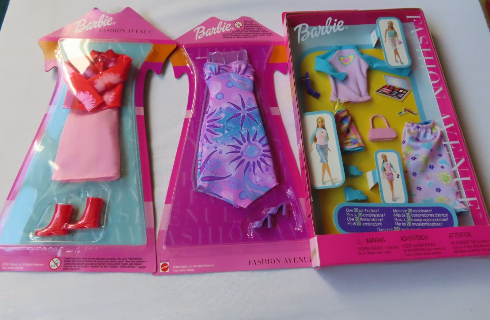 Barbie Fashion Avenue x 3 by Mattel in 2001 & 2002