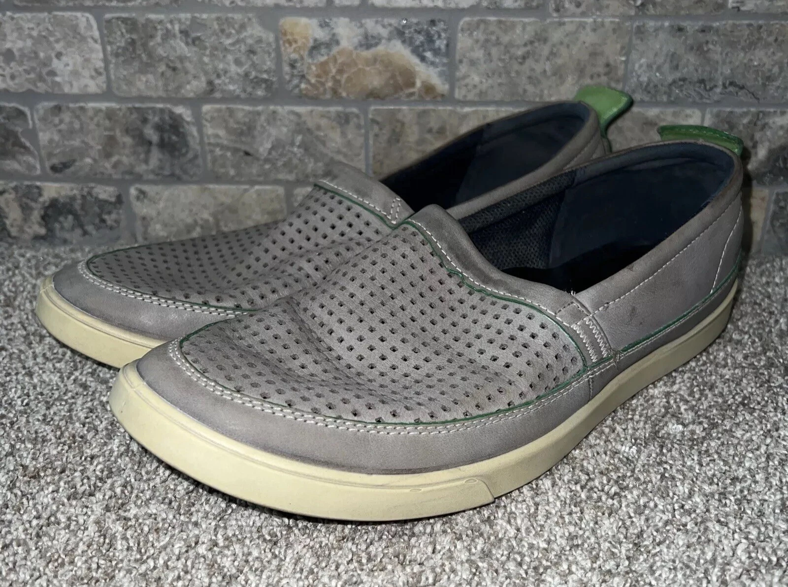 Scarpe casual uomo Ecco grigio slip on taglia 47