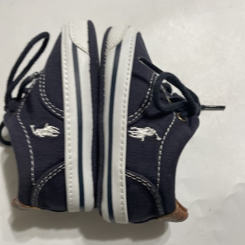 Ralph Lauren Layette Unisex Child Vaughn Infant Toddler Sz 3 Navy Brown - Picture 5 of 8