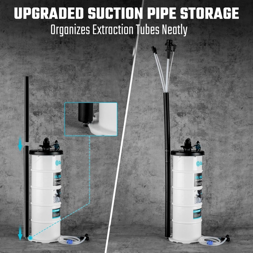 Bomba extractora de aceite DURATECH 6,5 L neumática/manual cambio de aceite extractor de fluido EE. UU. Foto 4 de 4