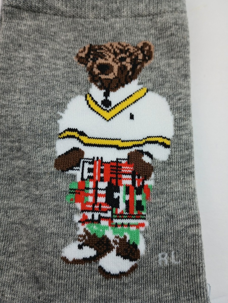 Polo Ralph Lauren Organic Cotton Blend Bear Socks Japan Size S (5