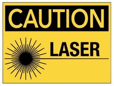 Caution Laser Safety Sign Sticker Decal