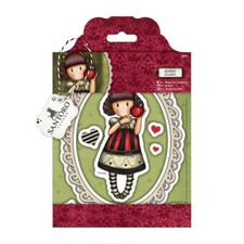 DEAR APPLE-Santoro London Simply Gorjuss Urban Cling Rubber Stamp-Stamping Craft
