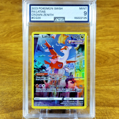 Pokemon SWSH Crown Zenith Latias GG20/GG70 AGS Mint 9 FA Full Art
