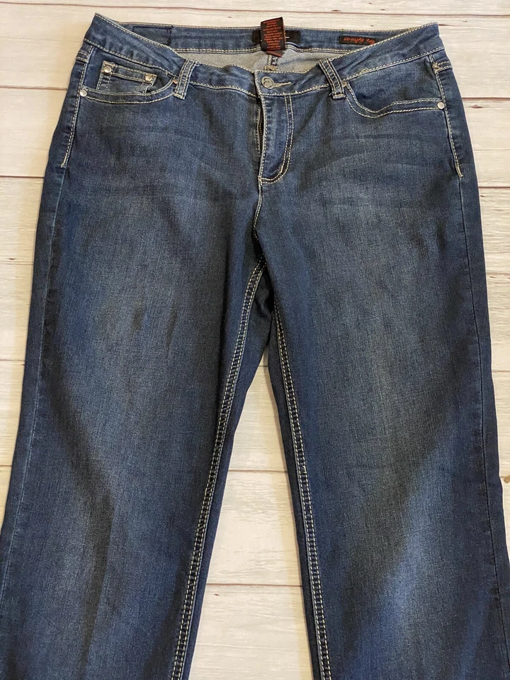 Jeans Earl estrás joyas solapa bolsillos talla 12 vaquera rodeo bling boho Foto 2 de 4