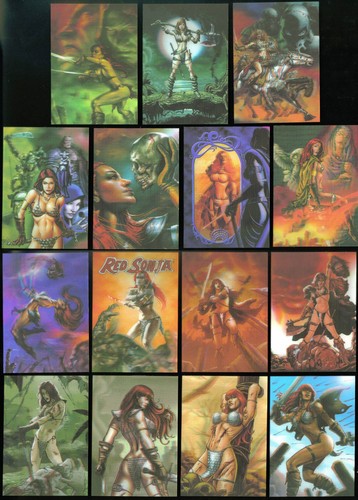 RED SONJA (Breygent/2012) Complete 3-D LENTICULAR Chase Card Set (RS1-RS15) - Picture 3 of 4