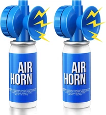 2 Pack 1.4Oz Marine Boat Air Horn, Loud Air Horns for Safety, Mini Small Blow Fo