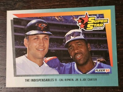 1992 Fleer - #703 Cal Ripken, Joe Carter ''The Indispensables 2'' 