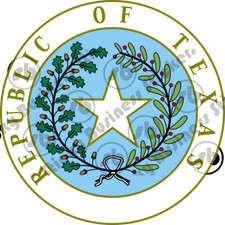 Republic Of Texas Color 3 inch Round Sticker Don't Mess With Texas