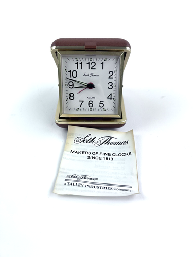 Vintage SETH THOMAS Germany Folding Travel Alarm Wind - Up Clock with ...