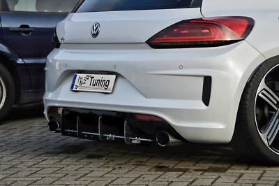 Bi Sonderaktion Heckansatz Heckeinsatz Diffusor ABS für VW Scirocco R Facelift