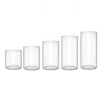 Handcrafts Glass Vase Glass Cylinder Vase Glass Holder Beautiful Pattern