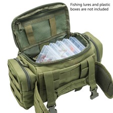 Borsa da pesca acqua salata acqua dolce tracolla borsa portaoggetti escursionismo verde