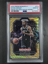 2022-23 Prizm Monopoly Kevin Durant All-Stars Gold Wave Money 10/10 PSA 10 Pop 2