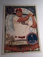 2019 Topps Allen & Ginter Baseball Star Signs 5x7 Rhys Hoskins Phillies 40 02/49