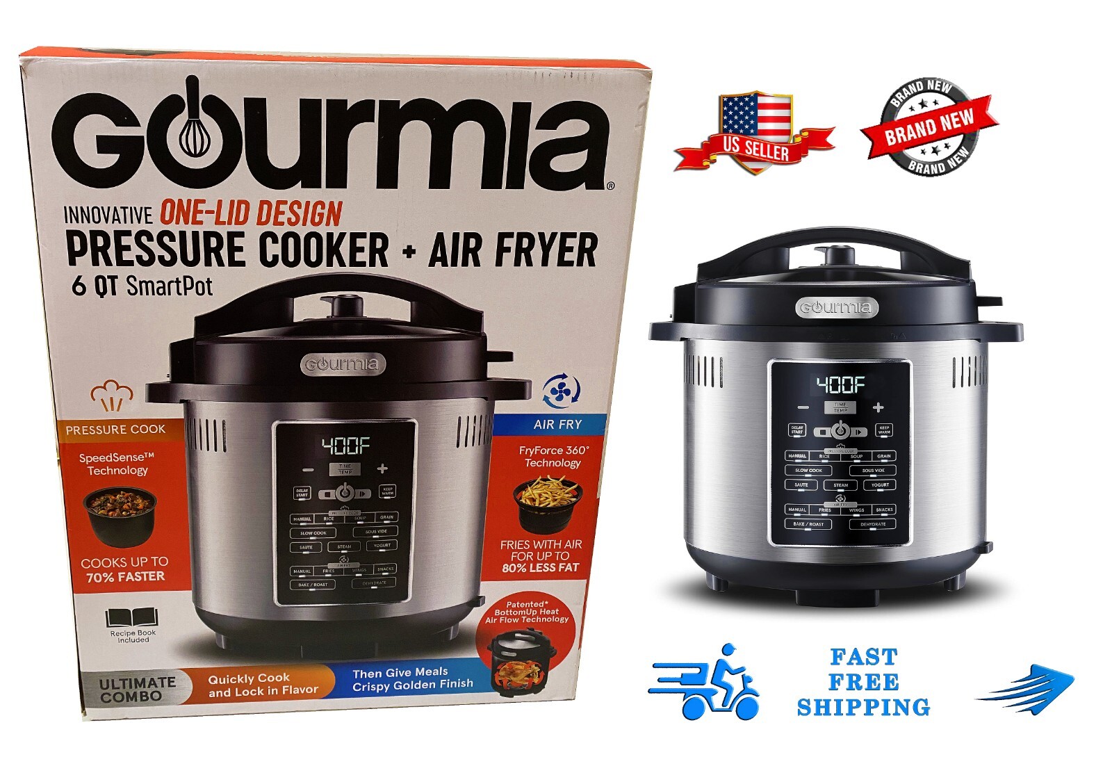 Air Fryer 6qt Speedsense Fryforce360 Tech. 15 T Function