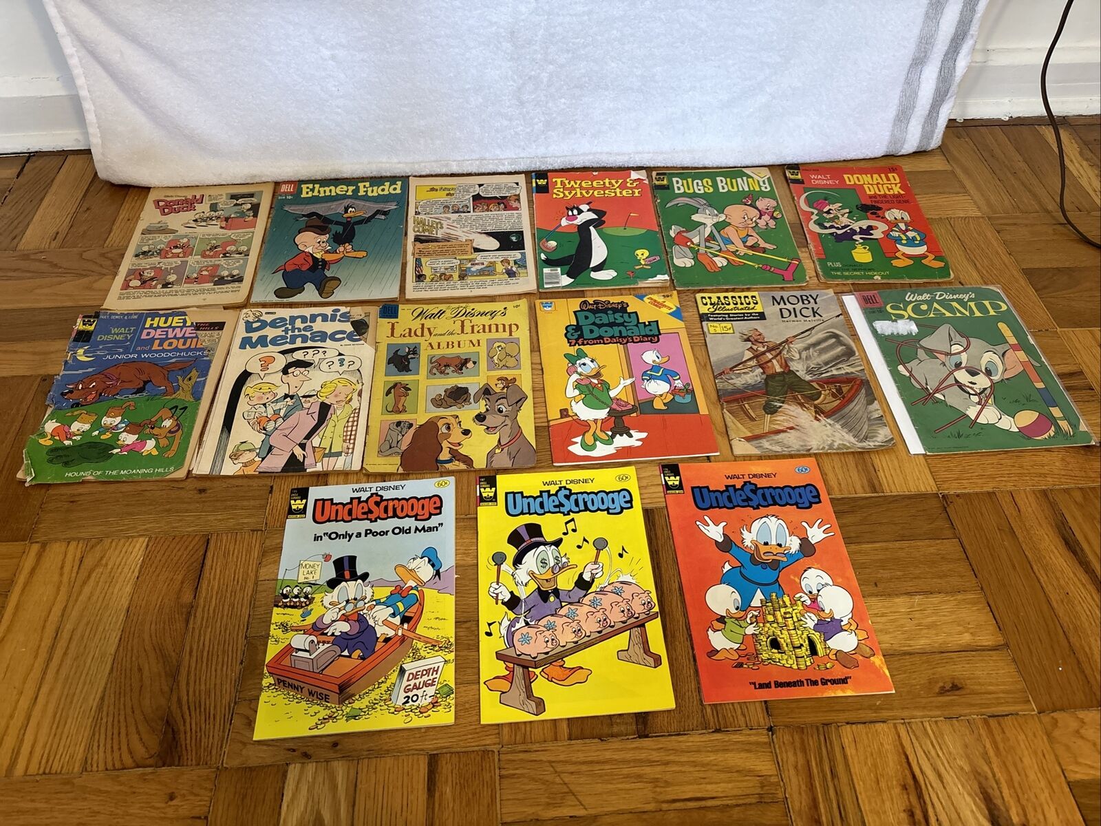 Vintage Dell Gold Key Classics Disney Donald Duck Scrooge 15 Comic Lot FREE SHIP