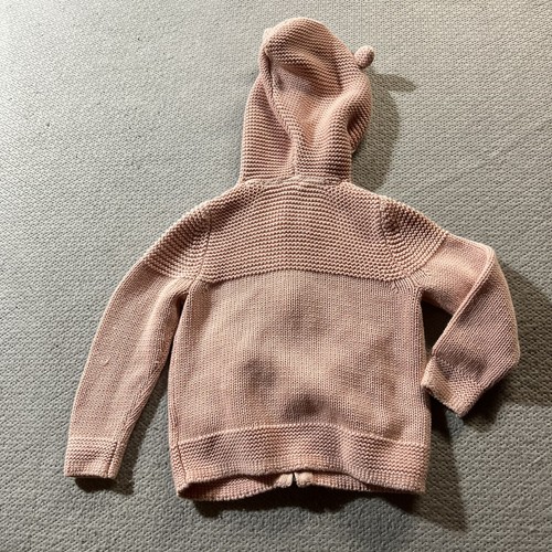 Gap kids pink Knitted full zip hooded sweater jacket size 4 EUC 100% cotton - Picture 5 of 5