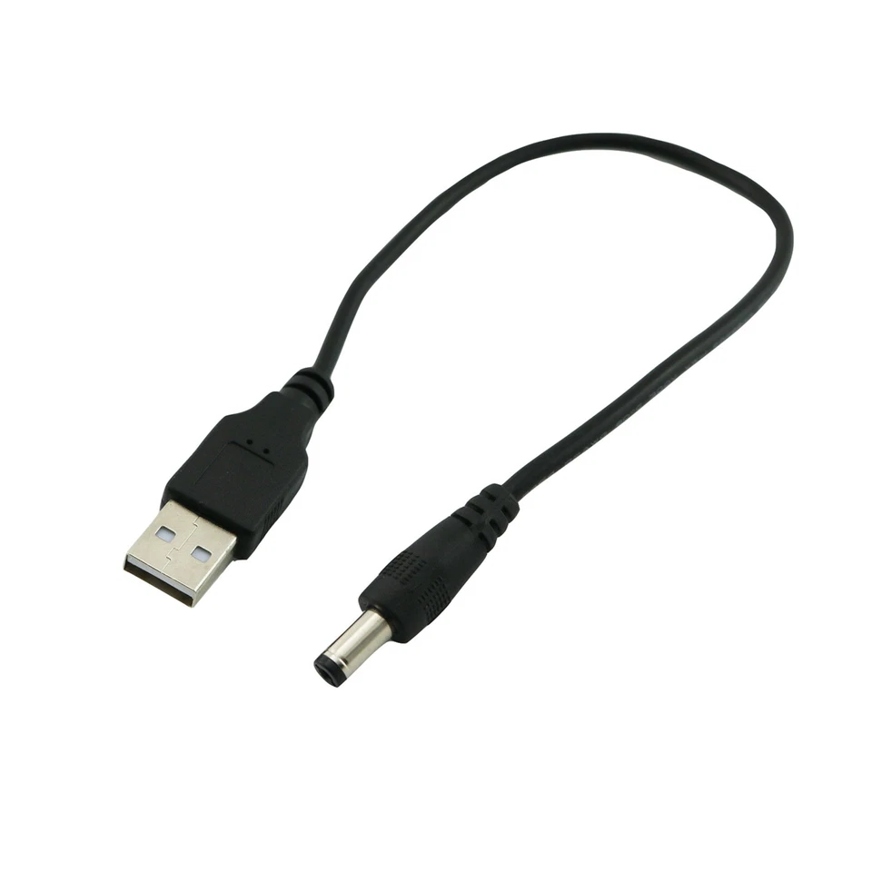 USB 2.0 A Male To 5.5mm x 2.1mm Plug 5V DC Power Supply Adapter Connector Cable - Image 2 of 4