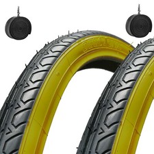 2 Pneus + Chambres À Air Pour Vélo De Ville Noir Para 700 X 28 1 5/8 1/8