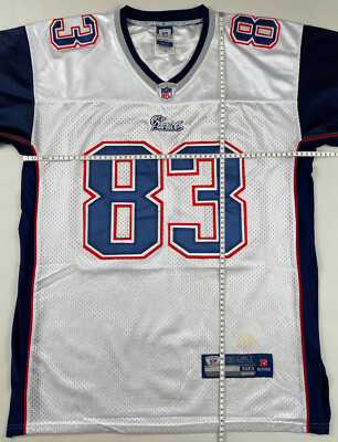 New England Patriots #83 Welker stitched sewn jersey shirt white
