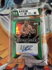 PETR YAN 2021 GREEN PRIZM 1ST AUTO SIGNATURES UFC PANINI GEM MINT HGA 9.5