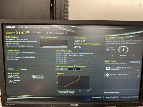 Light Gaming Desktop i3-4160 8GB RAM 250GB SSD Radeon HD 7750 Win 10 H97M-Plus - Picture 5 of 5