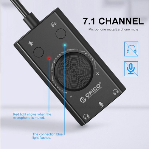 Adaptateur externe audio carte son USB 3,5mm stéréo pour casque micro PS4 ordinateur portable PC - Photo 8/19