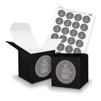 Itenga Set Wir Sagen Danke M26 24X Geschenkbox Schwarz 650X650Mm Und Sticker