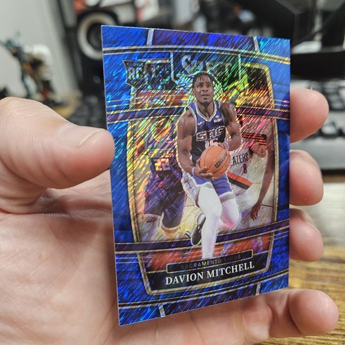 2021 Panini Select DAVION MITCHELL Blue Shimmer Prizm #280 Rookie RC - Picture 3 of 5