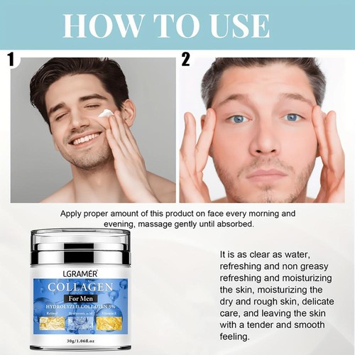 Anti-wrinkle Cream for Men Remove Face & Neck Wrinkles Firming Moisturizing Skin - Picture 7 of 11