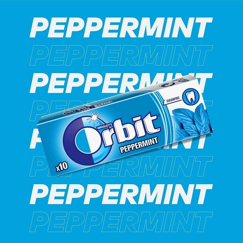 Original Wrigley`s Orbit PEPPERMINT Kaugummi • Zuckerfrei 30 x 10 - Bild 4 von 6