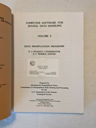 Computer Software For Spatial Data Handling 3 Volume Set Vtg 1980 ed. Marble - 第 6/10 張圖片