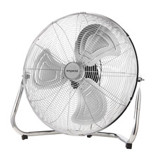 Emperial Floor Fan 20" Chrome Electric Cooling High Velocity Fan 3 Speed For Gym