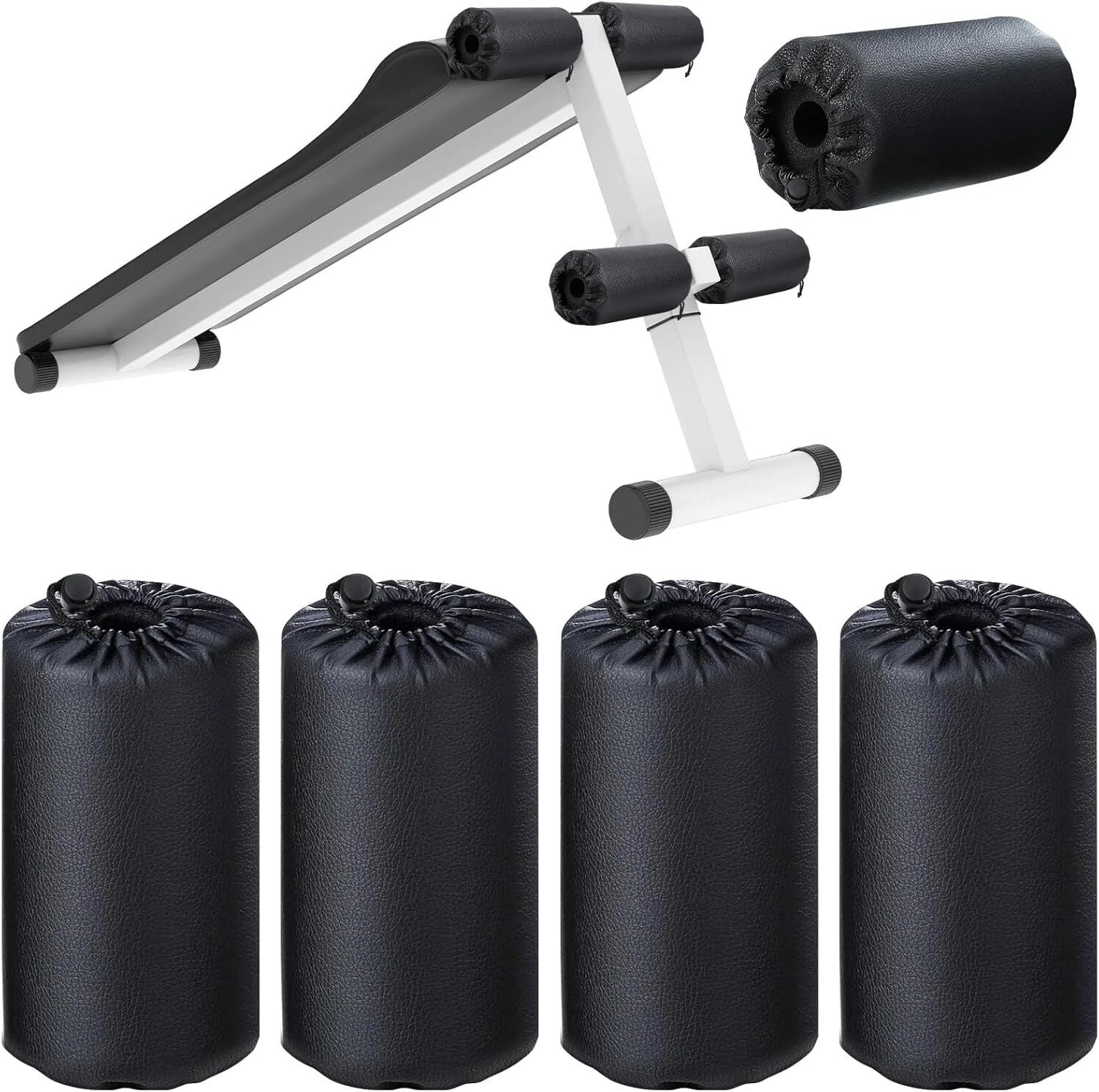 4 Pcs Foam Foot Pads Foam Roller Pad Replacement for Weight Bench Inversion and