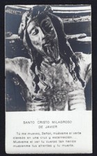Holy card antique del Santo Cristo de Javier image pieuse santino estampa