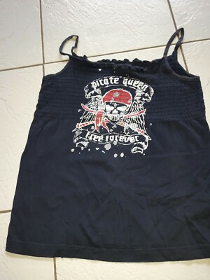 Hängerchen TOP Spagettiträger Pirate QUEEN 128 BLAU