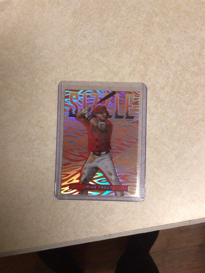 Topps Chrome 2024 Mike Trout Sizzle Insert SSP!! Case hit!! - Image 3 of 3