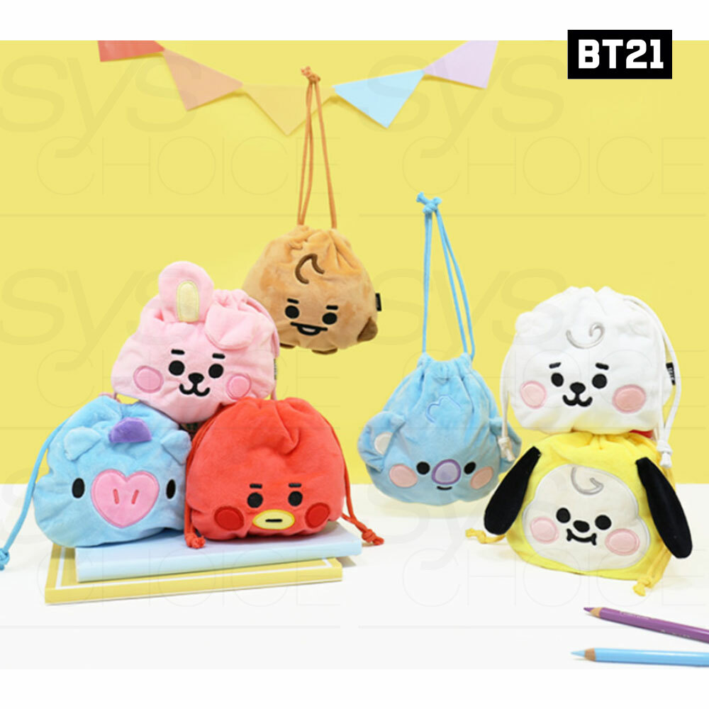 BTS BT21 Official Authentic Goods Baby Face String Pouch +