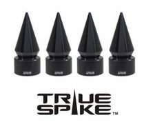 4 TAPA DE VÁSTAGO VÁLVULA DE AIRE DE RUEDA TPMS TRUE SPIKE NEGRO CON CLAVOS PARA NISSAN
