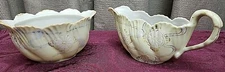 Antique China Creamer and Sugar Bowl 