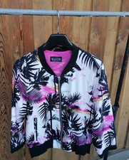 Laura Scott Blouson 3/4-Arm Palmenmuster schw...