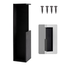 1 Pcs Pocket Door Edge Pull Hidden Handle Sliding Recessed Finger Flush Black