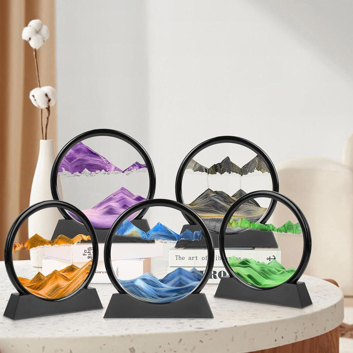 Meeitec Moving Sand Art, 3D Liquid Motion Deep Sea Sandscape Color Quicksand Dec