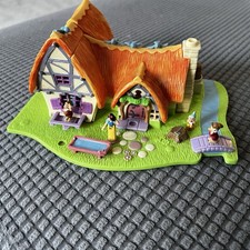 Polly Pocket Disney Snow White & Seven Dwarfs Cottage with Lights Bluebird 1995