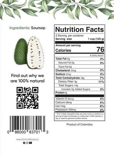 All-Natural Soursop Snack Pack of 6 - Pure Flavor, No Additives - 8.82 Oz Each - Picture 4 of 9
