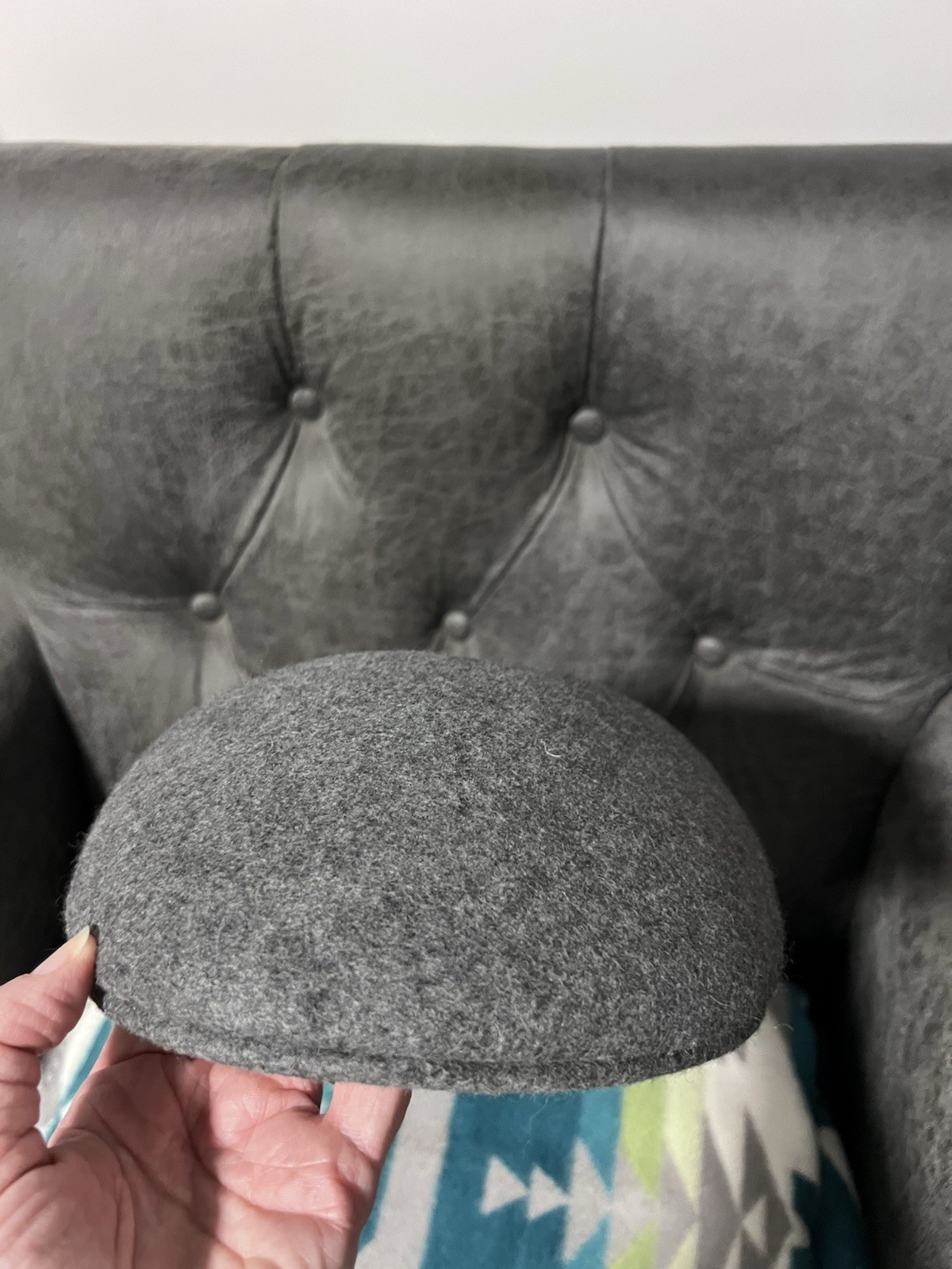 Pendleton Driving Cap 100% Wool Gray Size Medium - image 2