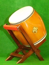1.8 Shaku Japanese Taiko Drum with Slanted Stand Keyaki Wood Cowhide Japan