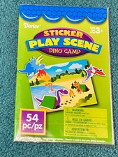 Darice Sticker Play Scene Dino Camp with 53 Dino Stickers and 1 play scene