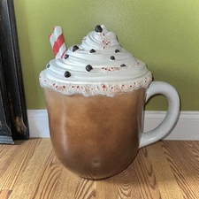 NEW Peppermint Mocha Hot Cocoa Mug TikTok Viral Winter Holiday Stool Decor